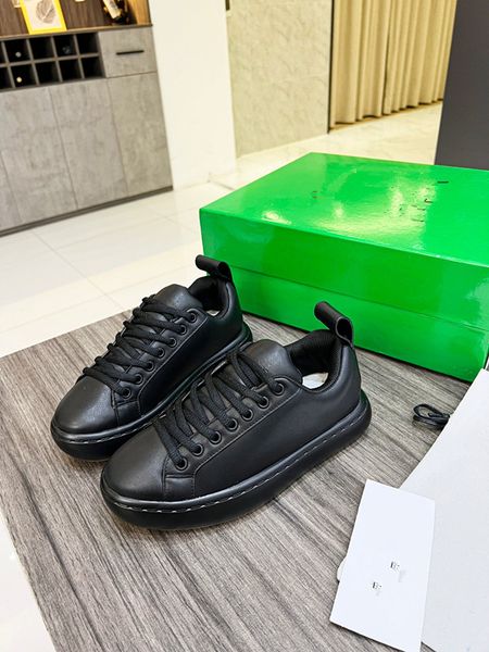 

high street rick shoes minimalist style genuine leather sneakers jumbo shoe men's casual shoes owens designer women's 0720, Black