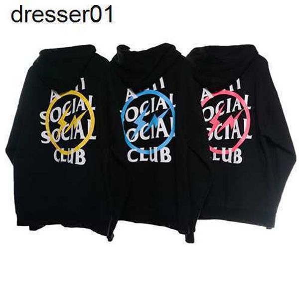 

assc x fragment fujiwara sweatshirts co branded lightning plush hoodie for men and women, Black