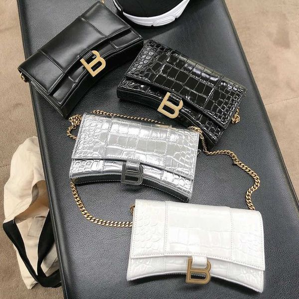 

clearance handbag leather new fashion b-button hourglass crocodile chain women's sling single shoulder diagonal bag