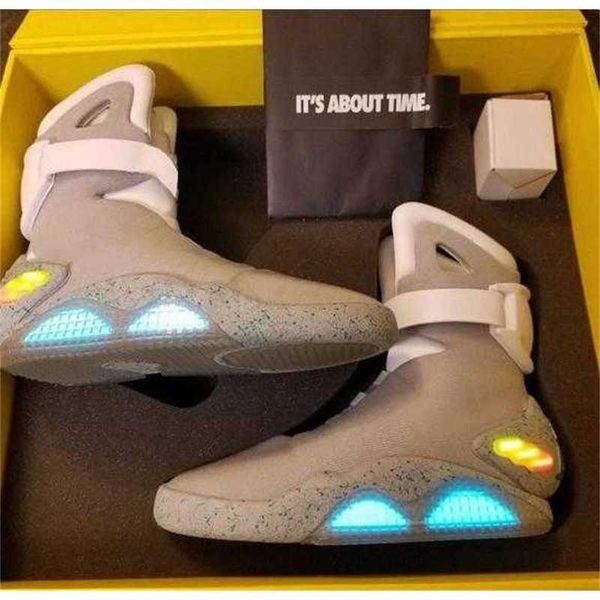 

designer shoes mag back to the future lighting mags led lights up marty mcfly's glow in dark sneakers grey yellow