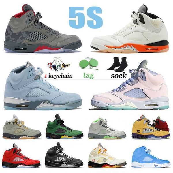 

2023 mens womens 5 jumpman basketball shoes 5s camo easter trainers concord blue bird unc anthracite original green bean raging what the spo, Black