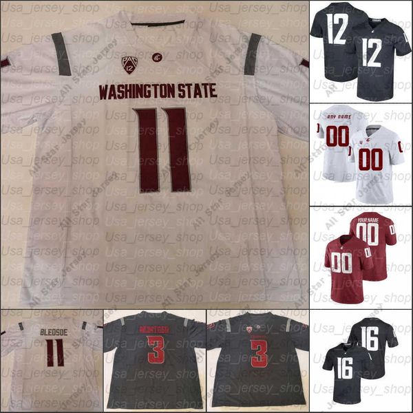 

american college football wear custom washington state college football jerseys 3 deon mcintosh 4 jayden de laura 5 travell harris 18 anthon, Black