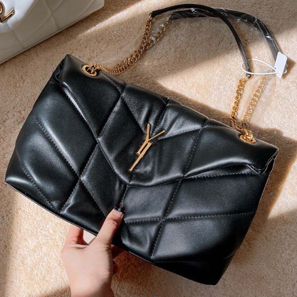

fashion handbags shoulder luxurys designer bags metal chain gold silver women handbag genuine leather bag flip cover diagonal messenger cros