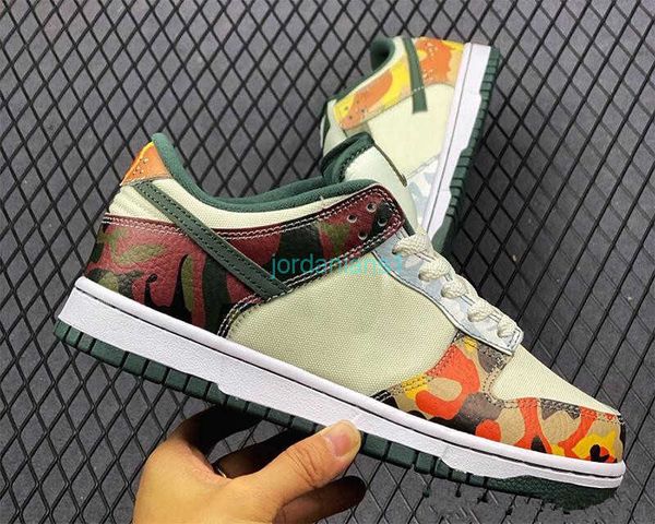 

brand shoes dk low sail multi camo running sneakers original, White;red