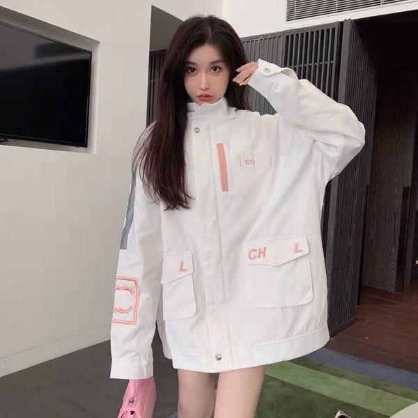 

mens warm jackets designer down jacket zipper cardigan fashion embroidered cotton sweatshirt women all-match hooded coat, Black