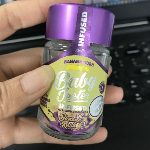 

low mqq 2.5g 5-pack baby jeeter prerolled cone glass jar packaging child proof lids infused for smoking packaging