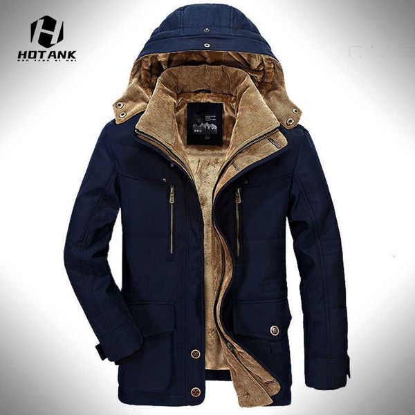 

solid color mens parkas jackets hooded thick fleece military coat fur collar warm windbreaker casual outdoor parka overcoat men, Black