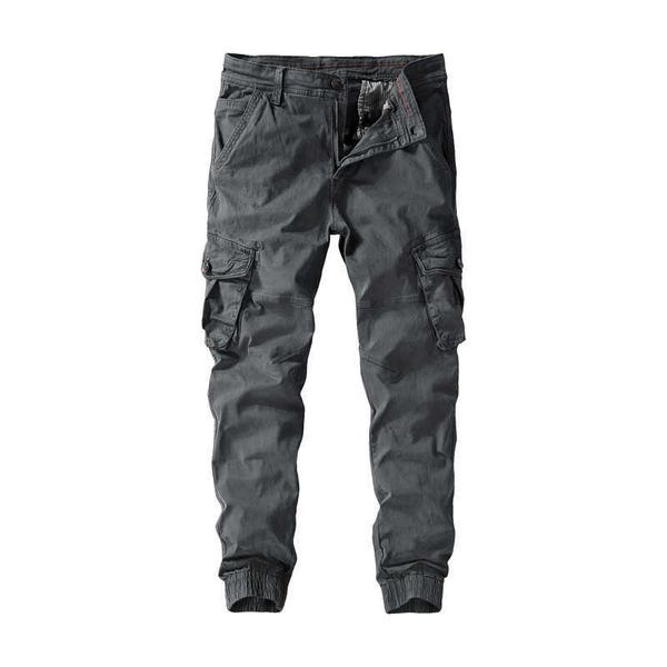 

new style overalls men's casual pants winter cotton multi pocket trendy, Black
