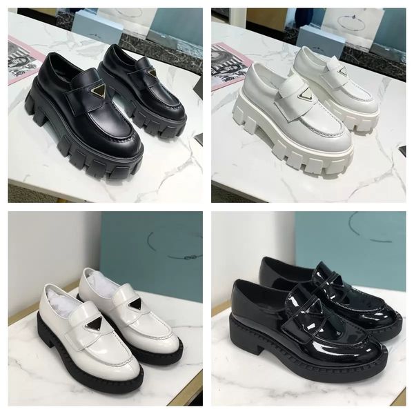 

casual shoes black shoe platform sneakers triangle logo cloudbust classic patent matte loaf desinger women