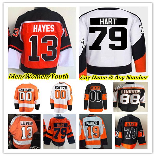 

fans tees travis konecny reverse retro hockey jerseys 13 lil peep kevin hayes tony deangelo joel farabee van riemsdyk ivan provorov carter, Black