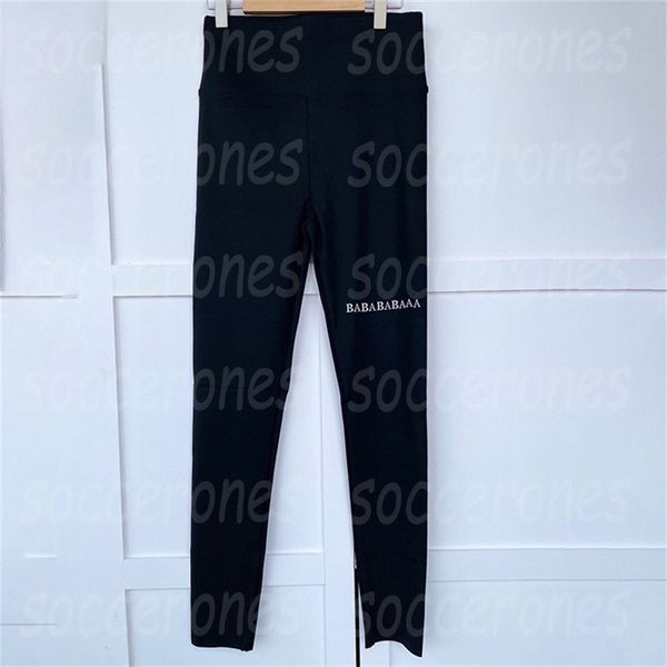 

letters printed womens pants black slim fashion tights high rise fitness leggings