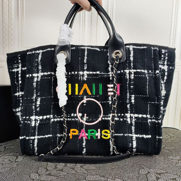 

designer channel bags for women black cc handbag leather chain slant shoulder clutch flap totes bag double letters solid hasp waist square s