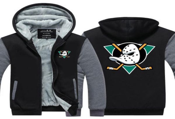

winter hoody mighty ducks of anaheim hockey men women thicken autumn hoodies clothes sweatshirts zipper jacket fleece hoodie stree7333093, Blue;black