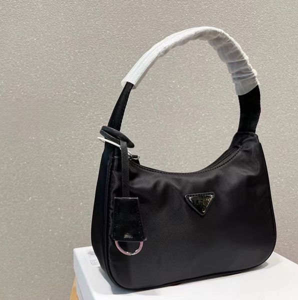 

p luxury designer bag fashionbags handbags black handbag women sacoche hobo nylon armpit bag pochette shoulder vintage bags