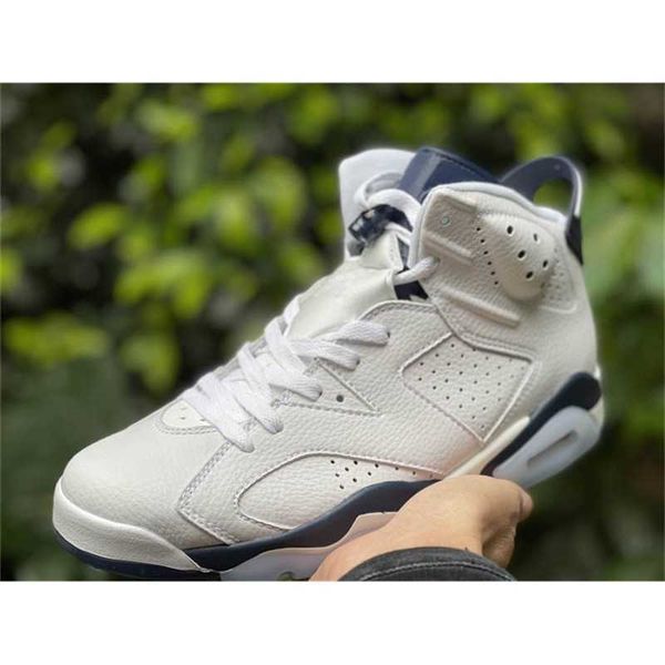 

designer shoes air 6 midnight navy basketball og white sport blue sneakers sports