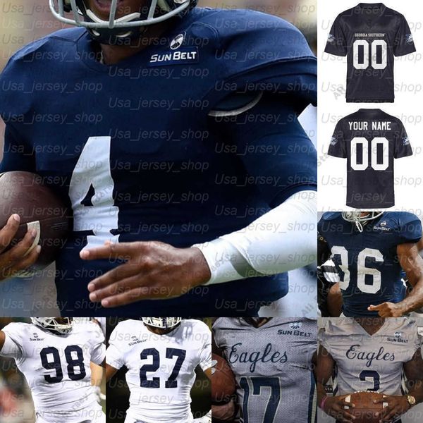 

american college football wear custom georgia southern college football jerseys shai werts j.d. king wesley kennedy iii beau johnson khaleb, Black