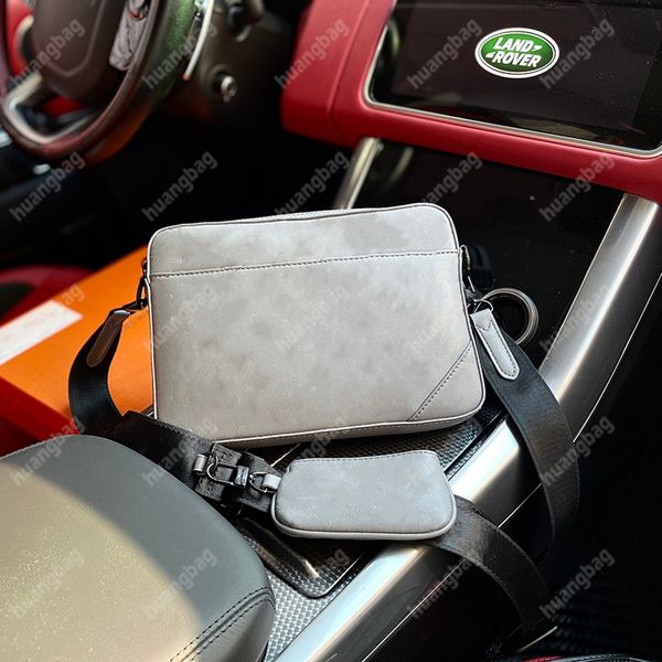 

2 pcs set shoulder bag embossed flower crossbody r men messenger bags large capacity handbag coin wallet mini purses grey handbags leather c