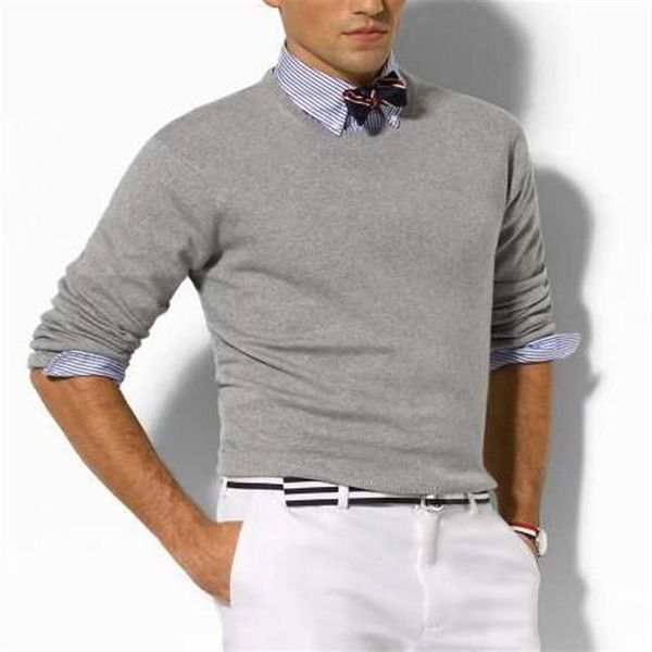 

fashion-new pullover men's pony logo sweater brand sweater slim sweater pullover men's o-neck large size s-239x, White;black