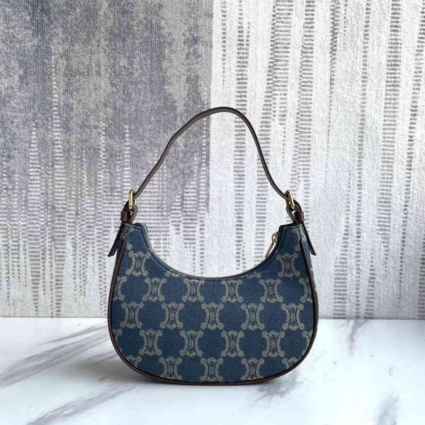 

autumn and winter 2021 new denim armpit bag triumphal arch pea square shoulder