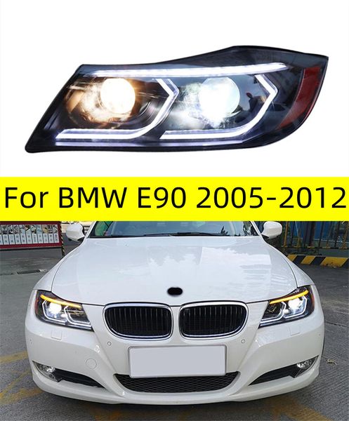

car styling front lamp for bmw e90 headlights 2005-2012 320i 318i 323i 325i e90 headlight drl hid bi xenon beam accessories