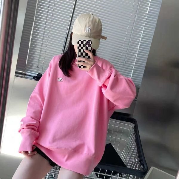 

hoody done women's autumn well winter embossed three dimensional letter round neck sweater men women couples loose hoodies casual sweat, Black