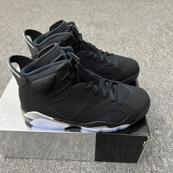 

6 black metallic mens basketball shoes 6s black/metallic silver-black outdoor womens sports sneakers dx2836-001with original box