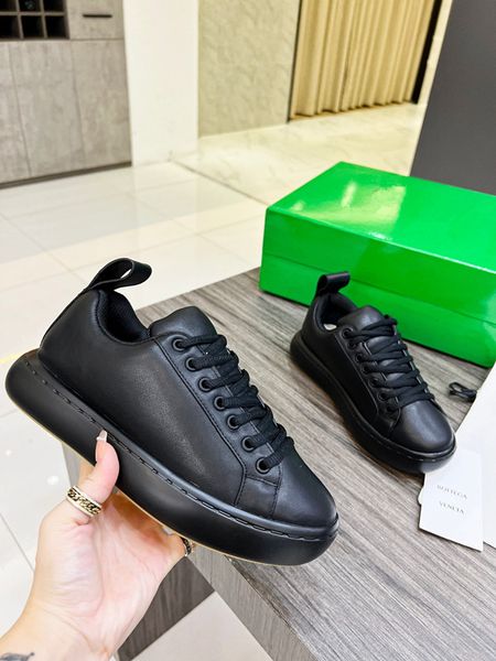 

designer casual shoes men women alexander queens leather lace up white sole espadrilles 0713, Black