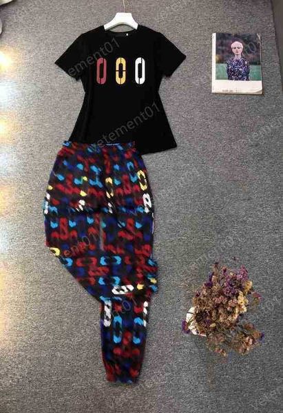 

womens two piece pants black belted lettering logo t-shirt brand pants 2 piece sets luxury designer tracksuits women clothing, White