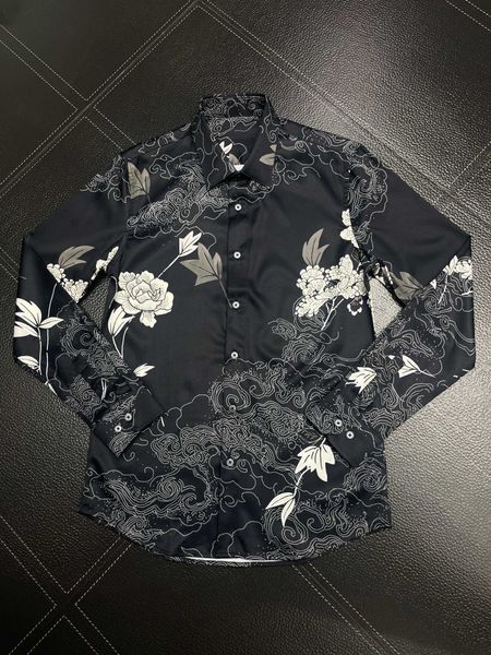 

men's dress shirt slim fit flex collar stretch pint brand clothing men long sleeve dress shirts hip hop style quality cotton 12608, White;black