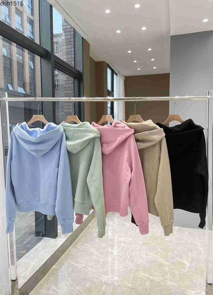 

love macaron loose amis hooded zipper bodysuit men's and women's cardigan long sleeve loose women's high end 1, Black