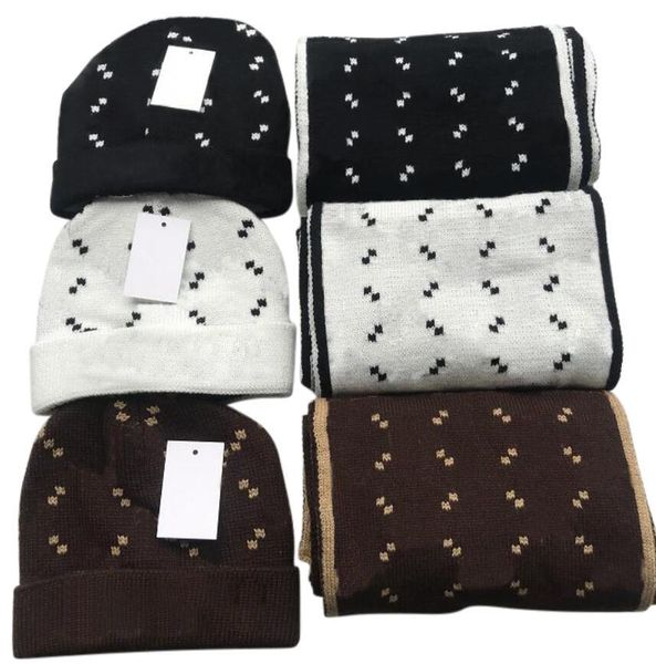 

2 pcs imitation beanies scarfs combo women men winter hat designer scarves knitted warm bonnet cap female hats izo cyw, Blue;gray