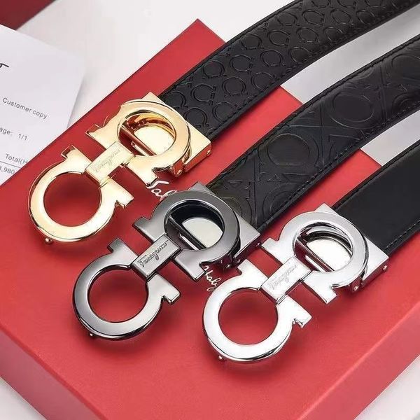 

mens designer belt for men luxury fashion business belts womens ceinture black metal buckle waistband cintura ferragamo q002d2, Black;brown
