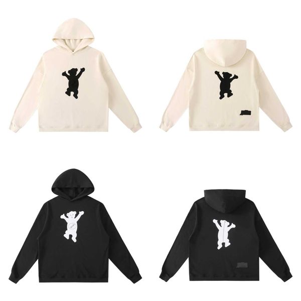 

women's done well autumn hoody winter bear hoodie fashion loose hoodies casual sweatshirt graffiti cotton designer sports 11, Black