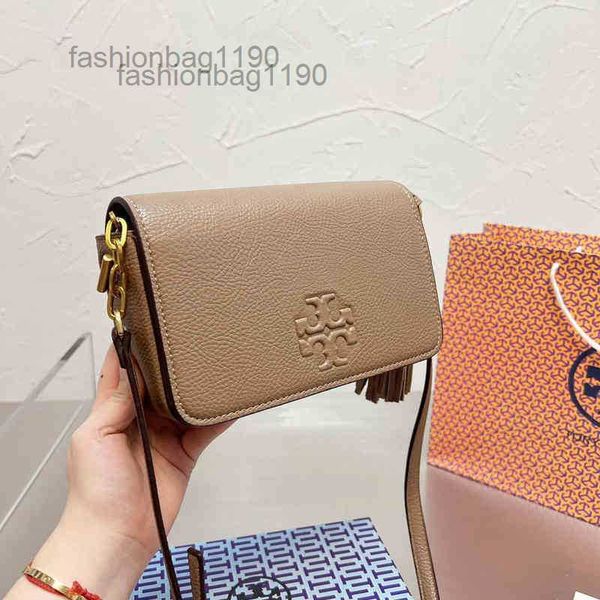 

designer handbags burchs bags t0rys female tassel women's bag camera one shoulder messenger versatile high-grade foreign style leather
