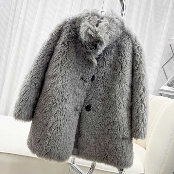 

sets/suits jackets winter new product han fan girl baby's children's clothes bazaar wool coat large stand collar medium long fashi