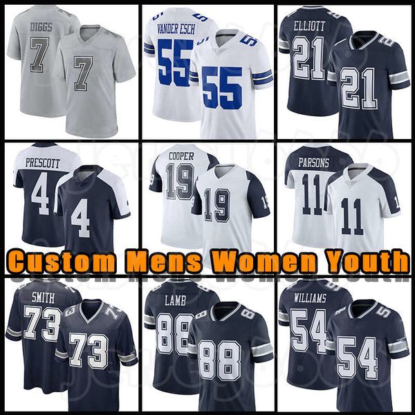 

88 ceedee lamb 4 dak prescott micah parsons football jerseys ezekiel elliott amari cooper cowboyes trevon diggs roger staubach troy aikman c, Black;red