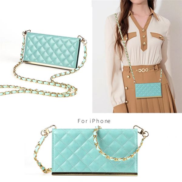 

new luxury leather wallet phone cases for iphone 14 13 12 11 pro xr x xs max 8 7 plus women shoulder bag ladies hand bags cover
