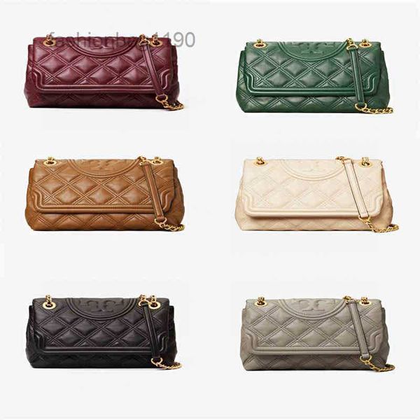 

designer handbags t0rys bag tote handbag 2022 women's burchst0ryss bag lingge sheepskin chain single shoulder diagonal span classic fas