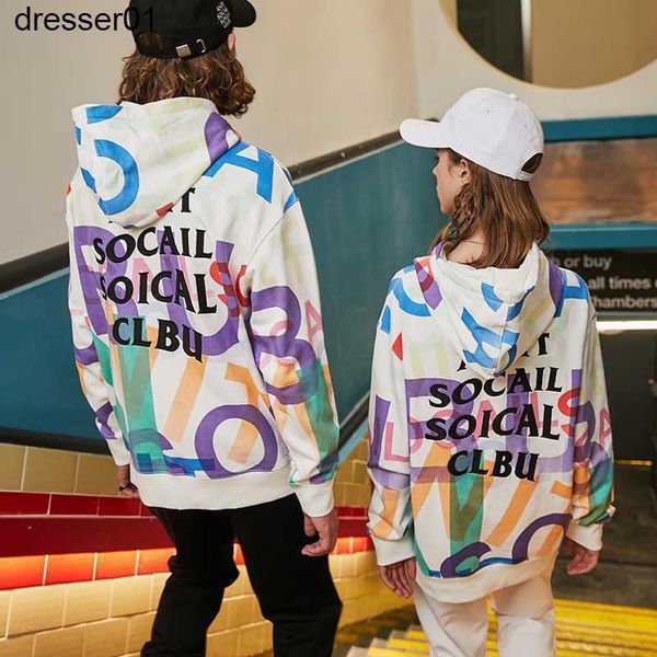 

ak assc sweatshirts men's fashion loose bottomed shirt autumn fashion brand printed hooded couple coat 8819, Black