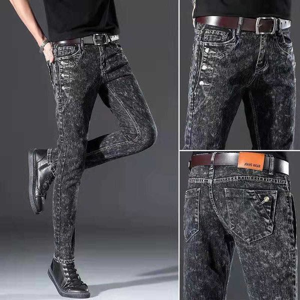 

men's jeans 2022 new arrival slim fit jeans men fashion classic denim skinny jeans male men's casual trousers t221102, Blue