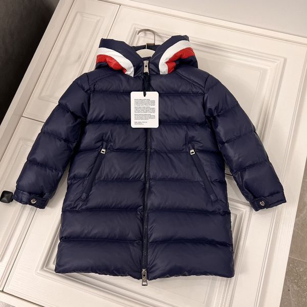 

coat kid designer baby clothe kids coats girl boy jacket hooded fasion outwear warm winter 100-160cm, Blue;gray