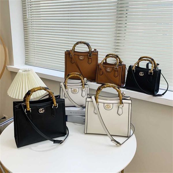 

new small square bag fashion red same portable messenger women's bag bamboo handbag handbags sale