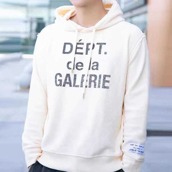 

new designer mens sweatshirts galleryy depts womens hoodies luxury ins fashion flip over design terry cotton hoodie men's and women&#03, Black