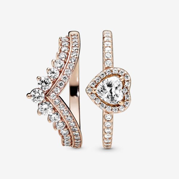 

cluster trendy rings full of love and sparkle bone wedding set designer diy fit jewelry ring, Golden;silver