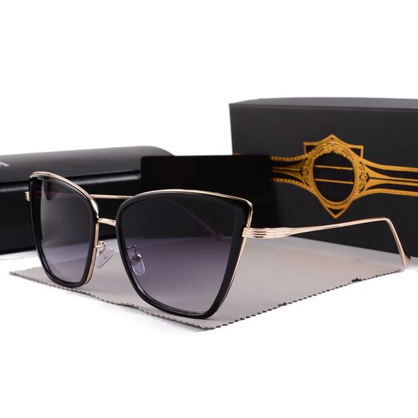 

2023 vintage sunglasses cat eye women's sun glasses fashion designer shades luxury golden frame sunglasses uv400 gradient sunbird dita, White;black