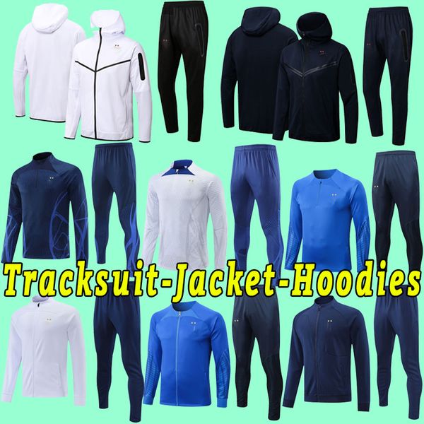 

2022 benzema mbappe griezmann soccer jersey french kante pogba kounde giroud guendouzi kimpembe 22 23 pavaro long sleeve tracksuit jacket ho, Black