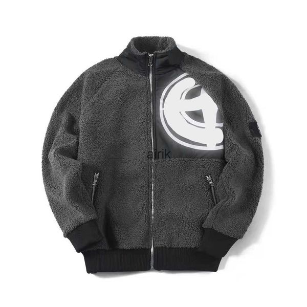 

designer stone jackets pocket jacket long sleeve zipper men's casual windbreaker stoney embroidered fleece joint coat compass badge, Black;brown
