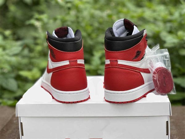 

brand shoes classic basketball jumpman 1s high og heritage white red toe original