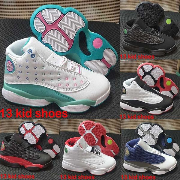 

infant toddlers 13 retro kids basketball shoes 4s boy girl sneaker light green lights white black baby trainers children eur 28-35