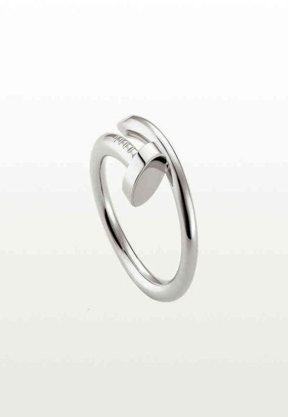 

nail ring luxury designer jewelry rings for women titanium steel alloy goldplated 2022 fashion accessories never fade not allergi7269625, Silver